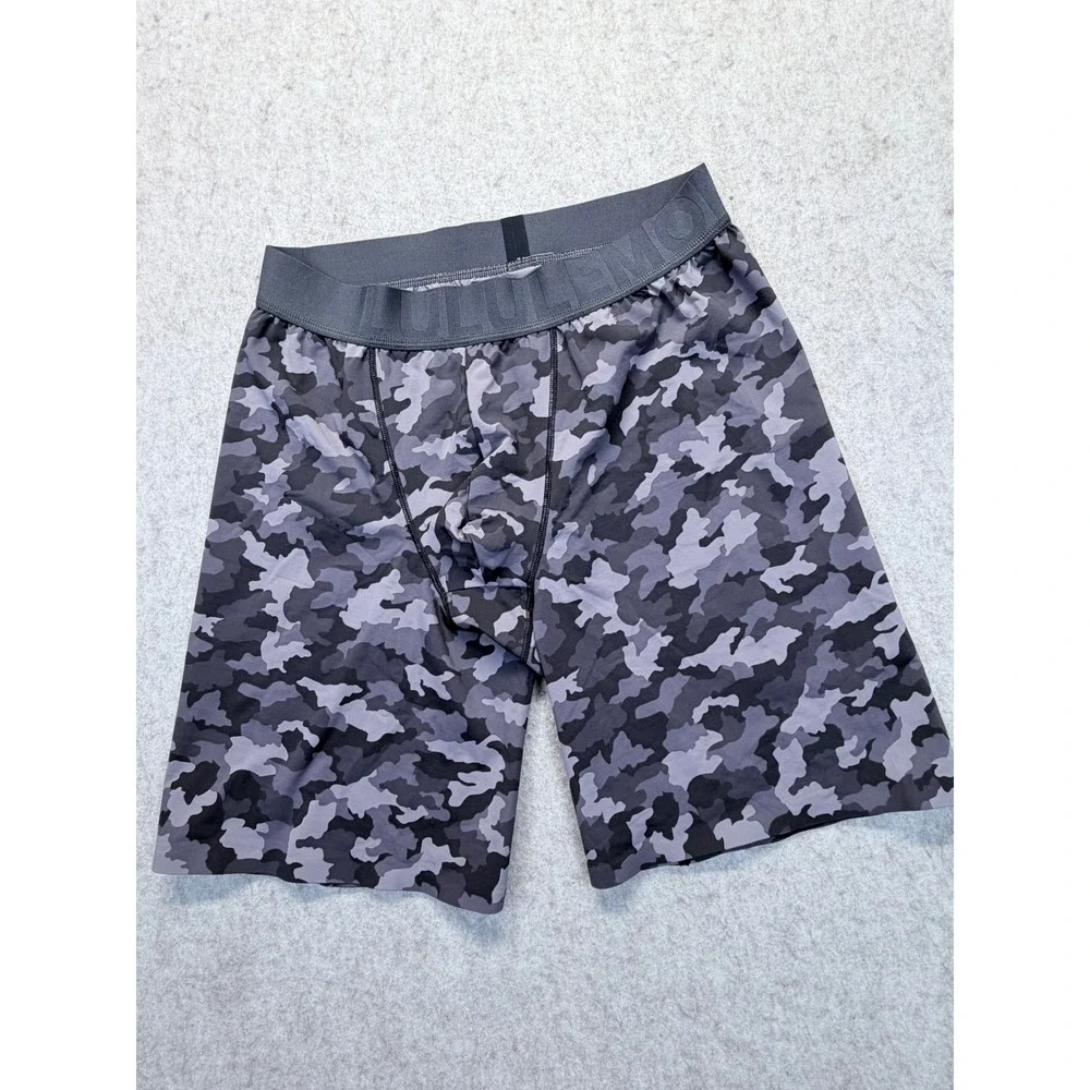 Lululemon Boxer Briefs Men Large‎ Gray Camo Always In Motion Long 7